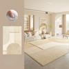 Large Area Rugs for Bedroom Cream Style Living Room Decoration Line Carpet Thick Plush Study Floor Mat Fluffy Soft Cloakroom Rug
