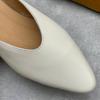 Johnature Pointed Toe Genuine Leather Women's Slippers Casual And Versatile Soft Cowhide Outdoor Slip-on Shoes