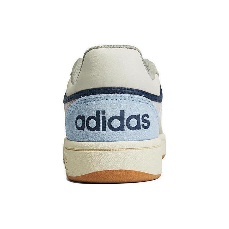 Adidas Neo Hoops 3.0 Leather Non-Slip Durable Low-Top Skate Shoes Women Sneakers Gray Pink Blue HP6901