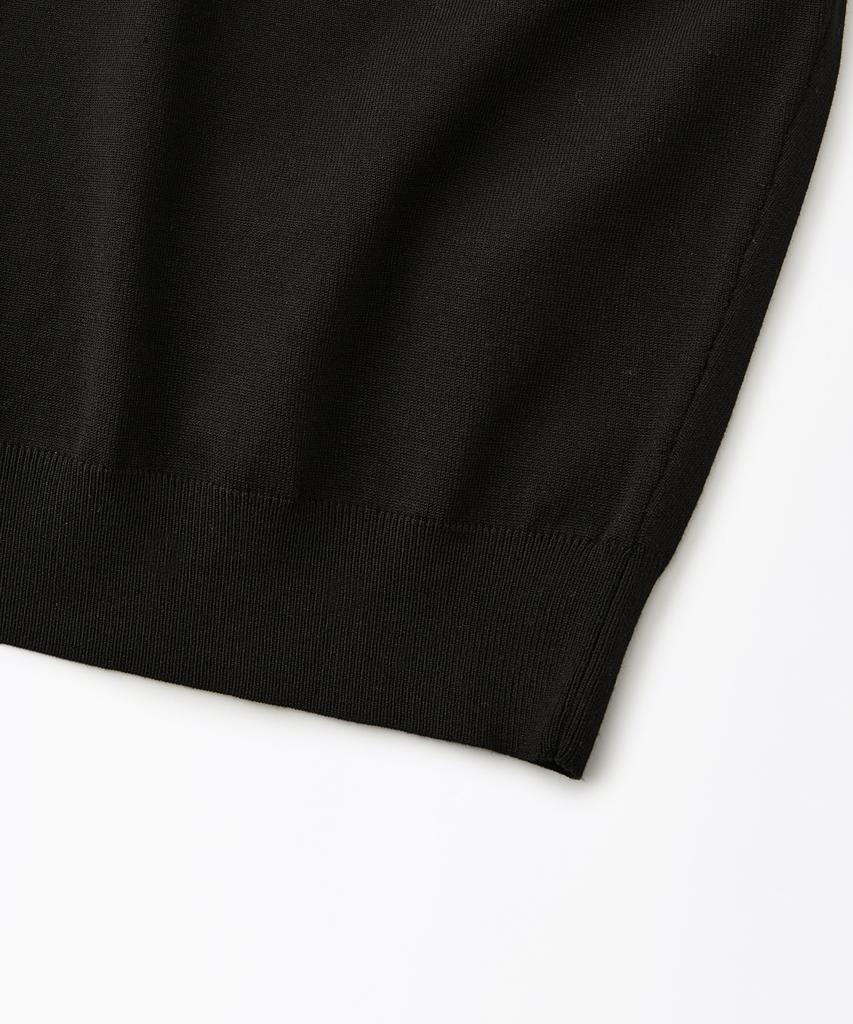 OUTSTANDING Mighty Tiger Knit Collar Shirt_Black