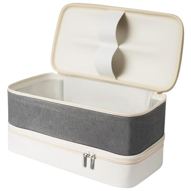 

Premium Blow Dryer Storage Bag Two Compartment Design Scratch Resistant Dustproof Travel Cosmetic Accessories Holder 1
