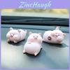 Pig Princess Car Dashboard Figurine Resin Cartoon Decor For Girls Car Interior Accessories