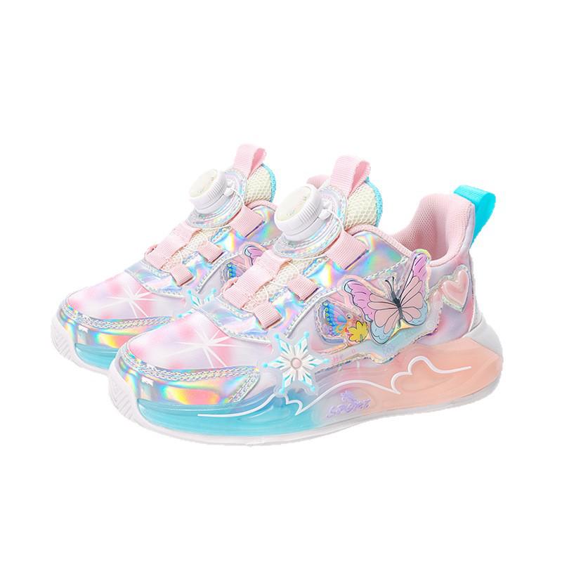 2025 Autumn/Winter Cute Girls' Sneakers - Soft Sole, Breathable Mesh, Trendy Casual Running Shoes for Kids