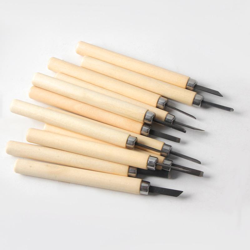 Wood Carving Knife Set: 12-piece Manual Craft Tools for Woodworking & Rubber Stamp Carving