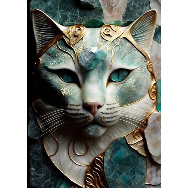 Fantasy Gorgeous Emerald Jewelry Gold Animal Prints Poster Canva Painting Modern Wall Art Picture Living Room Bedroom Home Decor