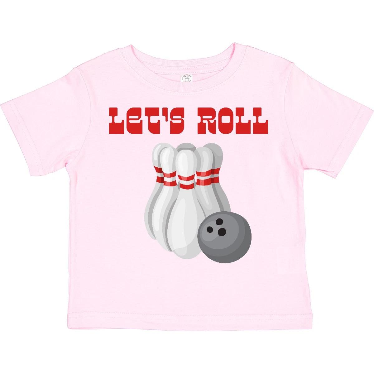 

Inktastic Let s Roll Bowling Toddler T-Shirt Funny League Pins Spare Strike Ball 130