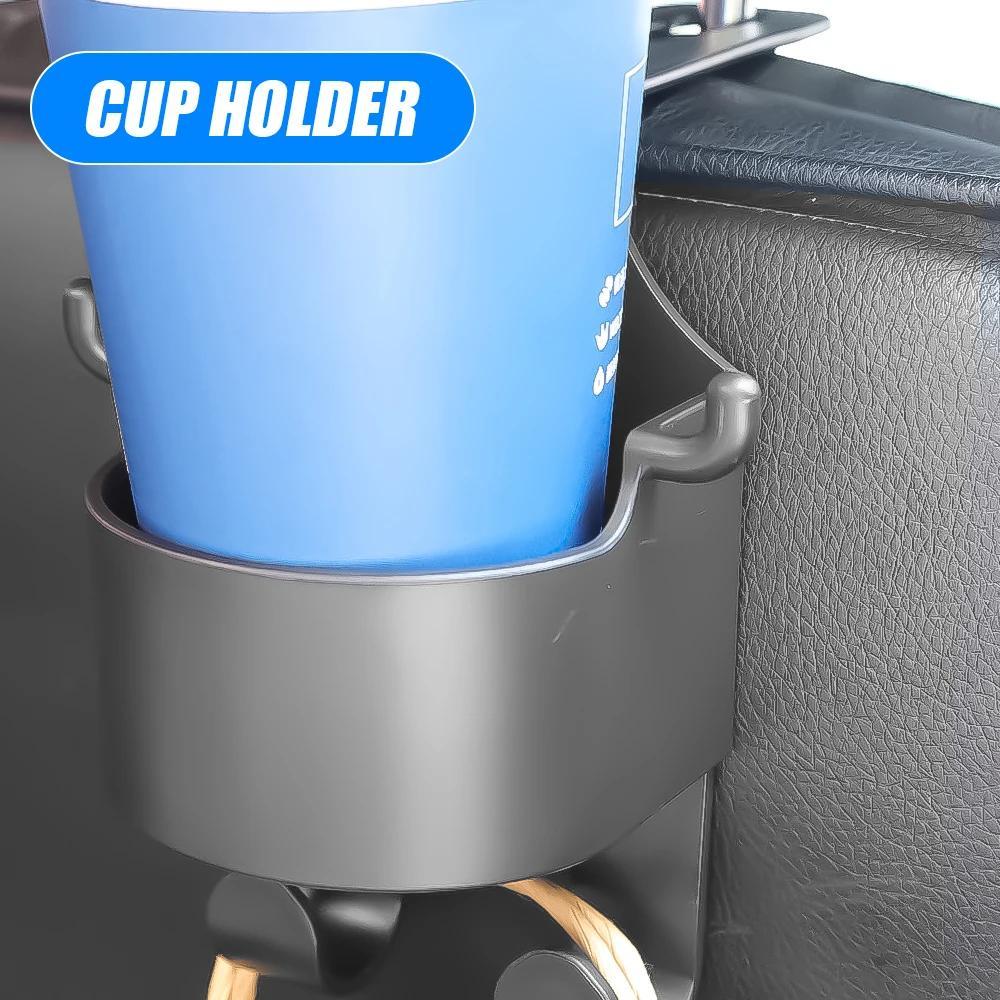 Seat Hook with Drink Holder Car Headrest Organizer Car Seat Hook Car Drink Holder Multifunctional Drink Pocket Car Interior Accessories