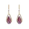 European and American Atmosphere Retro Light Luxury Atmosphere Retro Flash Diamond Blue Earrings Hong Kong Style Gentle New 
