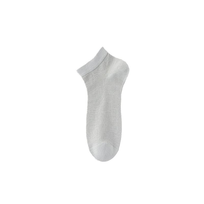

Мужские тонкие простые однотонные дезодорирующие носки-подследники на весну и лето, впитывающие пот 1 pair серый/бежевый