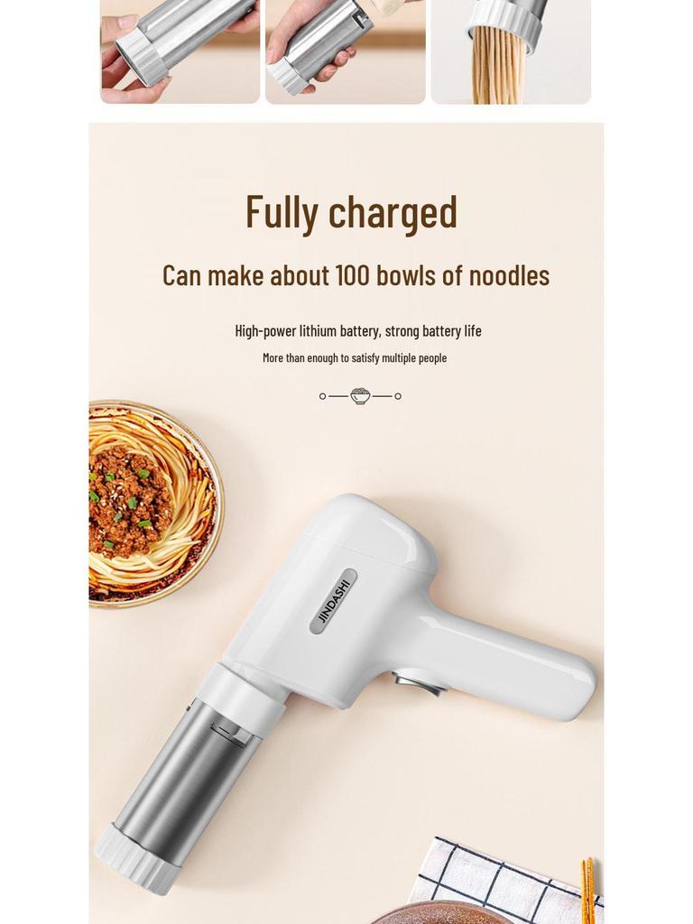 New Handheld Electric Noodle Machine: Portable, Fully Automatic Pressing Gun for Easy Homemade Noodles