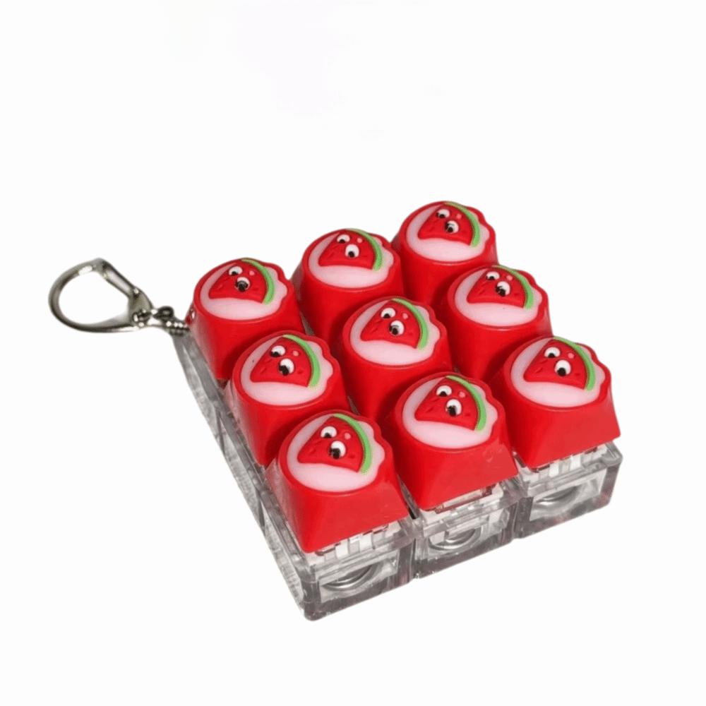 9-Button Design Keyboard Fidget Toy Soft Silicone Clicker Fidget Toy Office Use