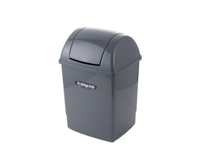Plastic Trash Can Clip 12L Dark Gray -Ben