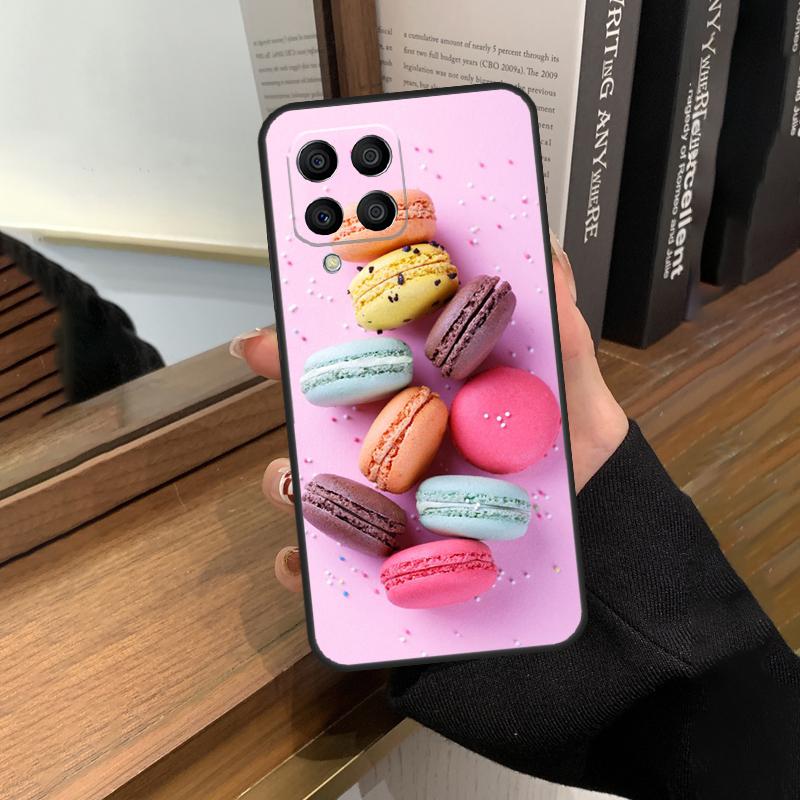 Dessert Ice Cream Macaron Food Case For Samsung Galaxy M56 M06 M16 M36 M52 M32 M12 M54 M34 M14 M35 M55 M15 M11 M31 M13 M53