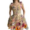 2025 Women's Sexy Dress with 3D Floral Embroidery
