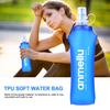 Krujecnt Collapsible TPU Soft Flask Hydration Water Bottle for Running, 250ml/500ml with Straw, Portable Sports Water Bottle with Dustproof Cap, Light