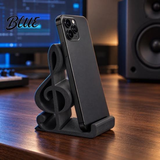 Treble Clef Art Ornament Cell Phone Holder Musical Note Design Desktop Music Teacher Appreciation Gift Stand Decorative for Home Office Artistic
