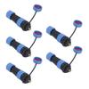 5PCS Industrial Electrical Power Cable Connector 5 Pin IP68 Waterproof Aviation Bulkhead Connector A