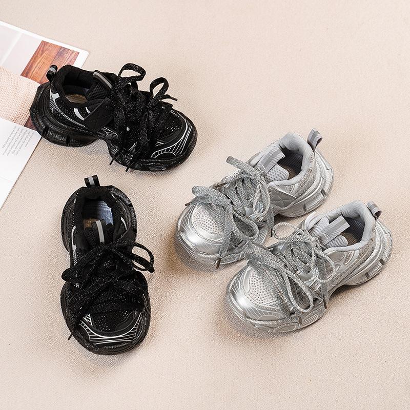 Children's sports shoes 2025 autumn girls' dad shoes are light and breathable Paris home for older children and boys' casual shoes trend