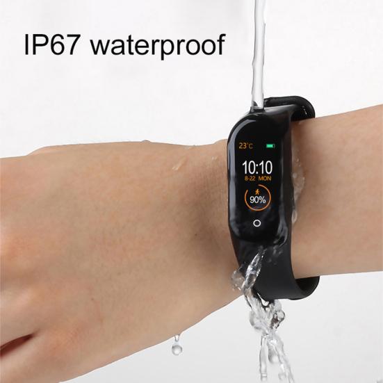 M4 Waterproof Color Screen Heart Rate Monitor Pedometer Sports Smart Bracelet