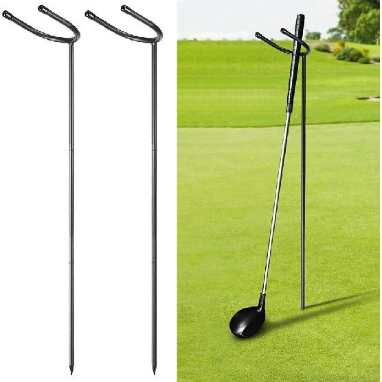 TOBWOLF 2PCS U-Shaped Golf Club Holder, Keeps Your Clubs Clean, Dry & Visible, Detachable Metal Golf Club Stand, Made of Durable Metal, Golf Club Golf Club Holder