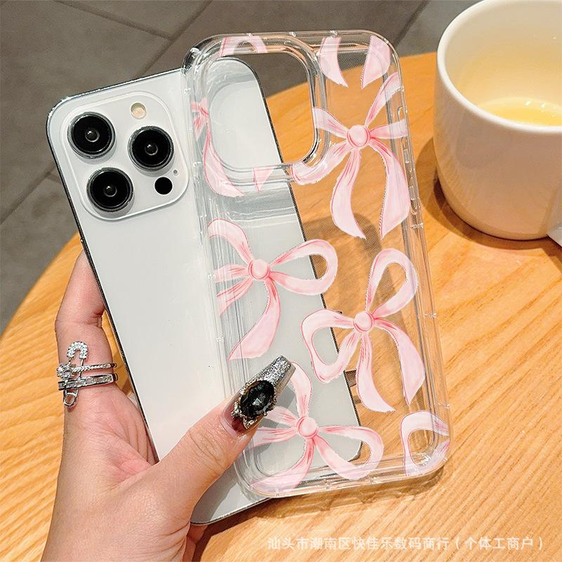 Sweet pink bow fits iPhone 11/12/13/14 Pro Max cases