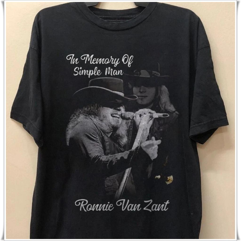 Lynyrd Skynyrd - Ronnie Van Zant Tribute Unisex Black T-Shirt, Size S-5XL