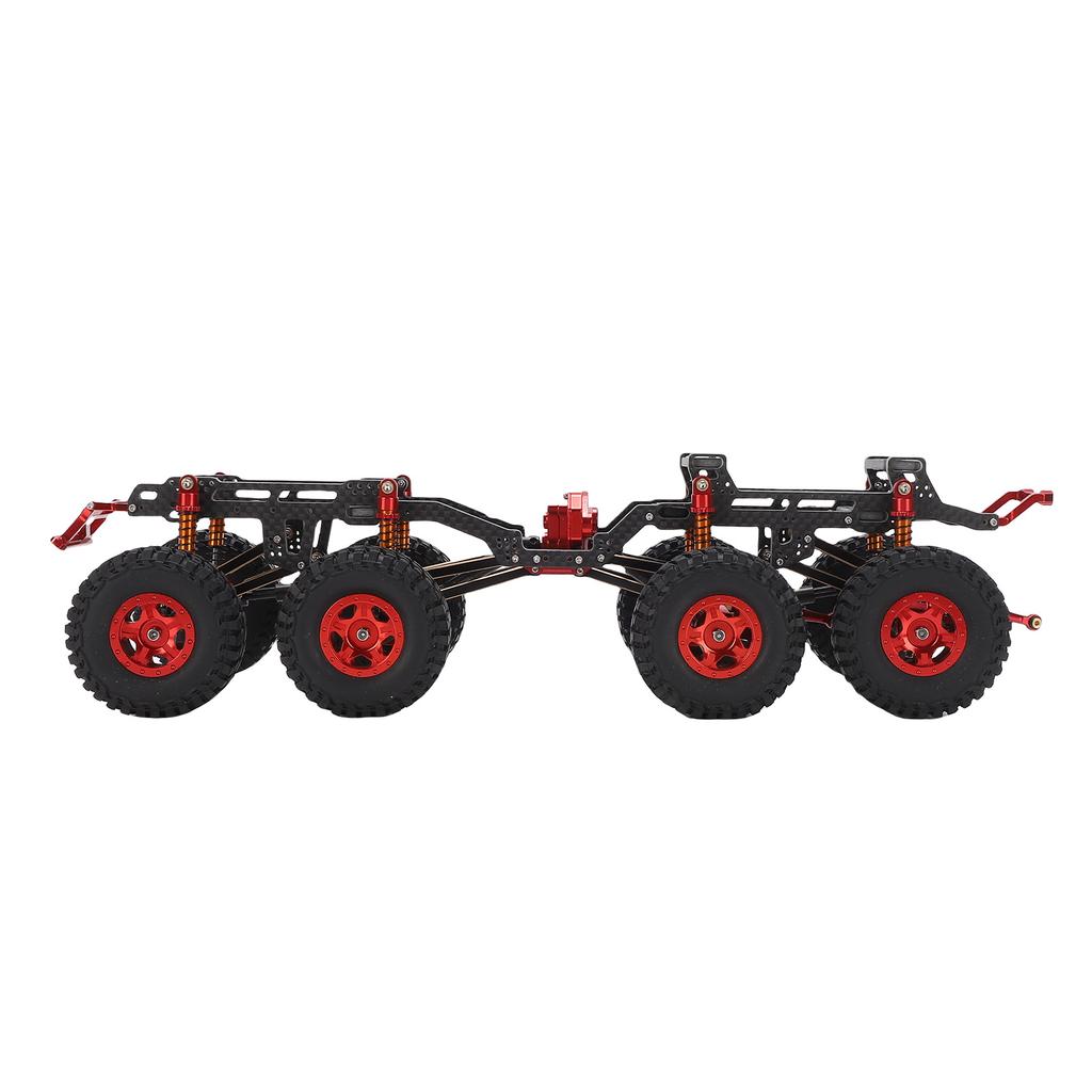 Carbon Fiber RC Car Chassis Frame Replacement for Axial SCX24 RC Car 8x8 Low Center Gravity Chassis Refit Kit Black Red