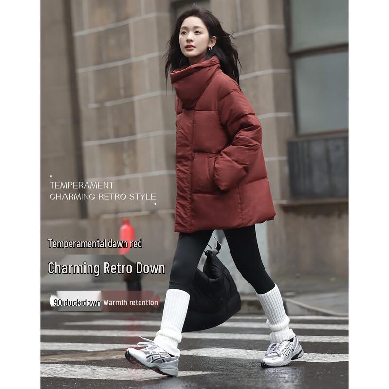 Demana Women s Versatile Stand-Collar 90% Duck Down Winter Jacket M