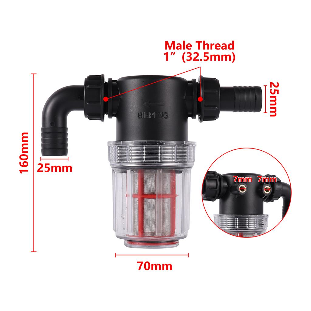 Garden Watering 20mm 25mm 50 Mesh Stainless Steel Irrigation System Impurity Prefilter Aquaculture Household Water Pipe Filter