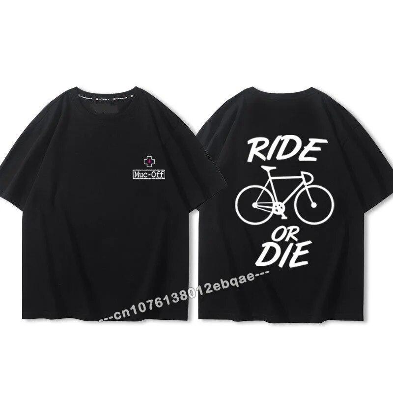 Ride Or Die Letter Print Bavlněné tričko Móda Značka Krátký rukáv Topy Unisex Ženy Léto 2023 Nová cool trička Volné Unisex oblečení