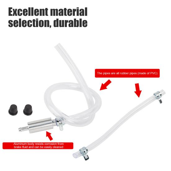 Tubo Spurgo Freni Kit Spurgo Liquido Freni Universale Facile da Usare Auto Moto Valvola di Ritegno Monodirezionale Tubo Kit Attrezzi Spurgo