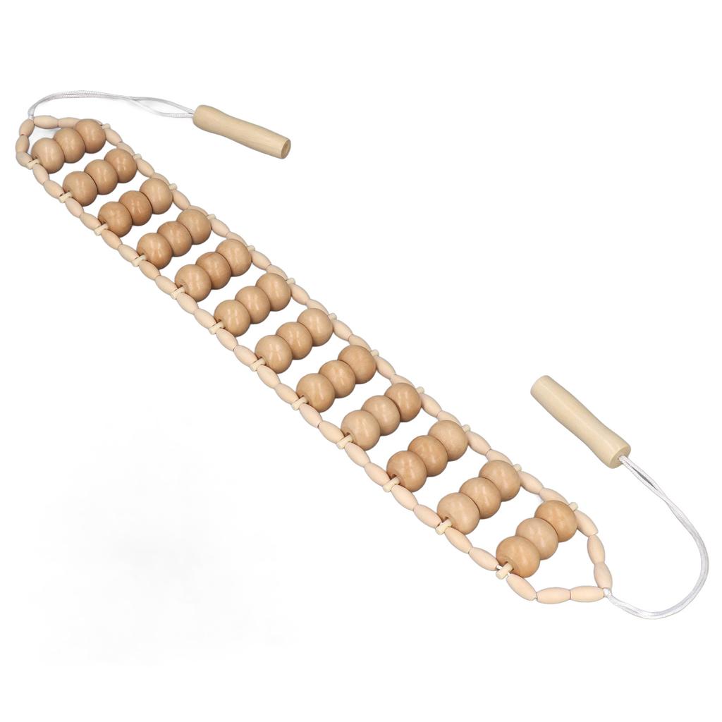 Back Massager Roller Rope Wood Back Roller Massage Manual Relief Muscle Soreness Self Massage Tool