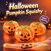 Squeezable Glitter Pumpkin Stress Relief Toy Elastic Safe Fidget Toy for Halloween Themed Party Classroom Prizes Kids Gifts