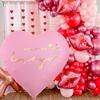 1 Packung 60-Zoll-Herzballons, Rosa und Rote Herzballons, Folienballons, Geeignet für Hochzeits-, Valentinstags- und Heiratsantragsdekorationen