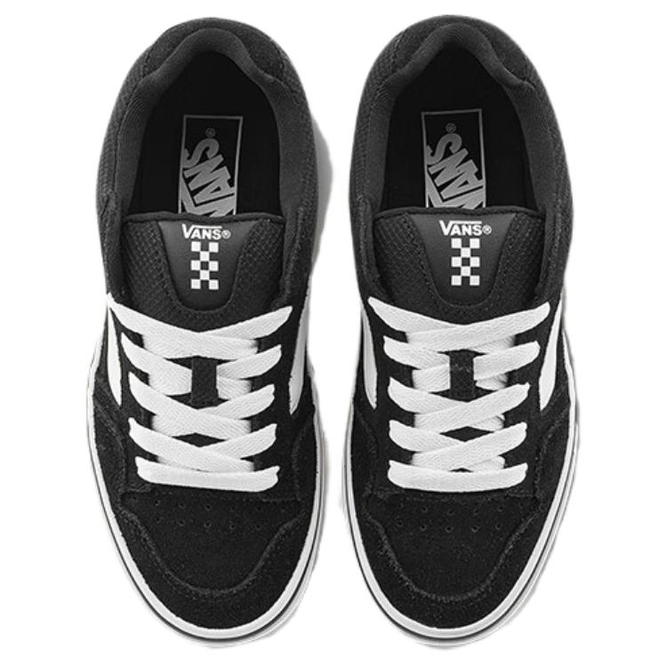 Vans Caldrone Fabric Leather Comfortable Casual Impact Resistant Durable Low Top Skate Shoes Women Sneaker Black VN0A2Z4ABA2