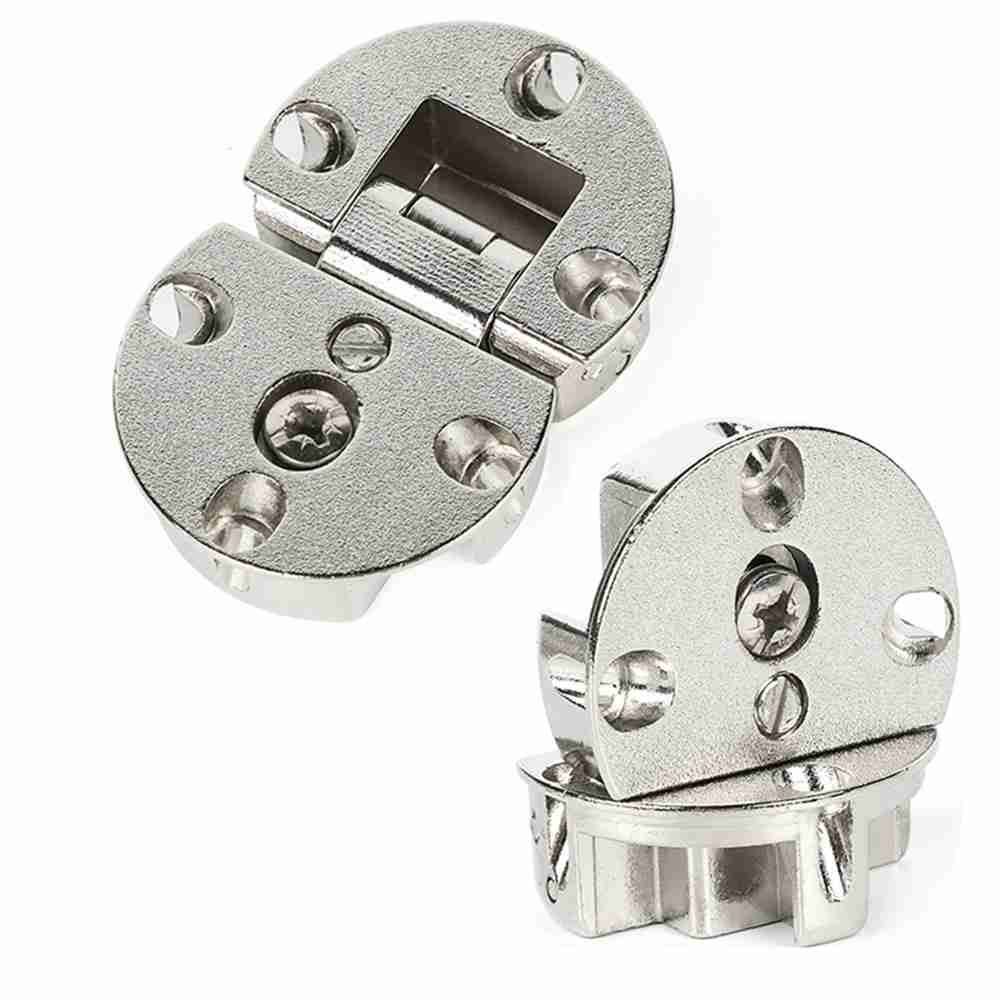 2Pcs Hidden Hinge Folding Hinges Self-Supporting 90 degrees Invisible Cabinet Door Flap Adjustable Zinc Alloy Furniture Hardware
