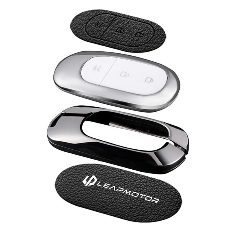 Zinc Alloy Car Key Case Cover For Leapmotor T03 S01 C11 For Leapmotor C01 T03 S01 C11 Leap Motor Holder Key Fob Keychain