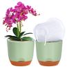 Orchideentöpfe mit Löchern zum Umtopfen Blumentopf Kunststoff Orchideentopf Innen transparent Orchideenpflanzgefäß Selbstbewässernder Pflanztopf mit Injek