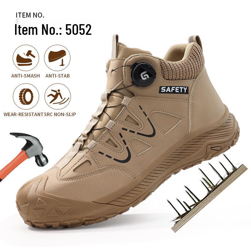Fleece-Lined Safety Shoes: Lightweight, Anti-Smash, Anti-Puncture, Kevlar Sole for Long Standing Comfort
