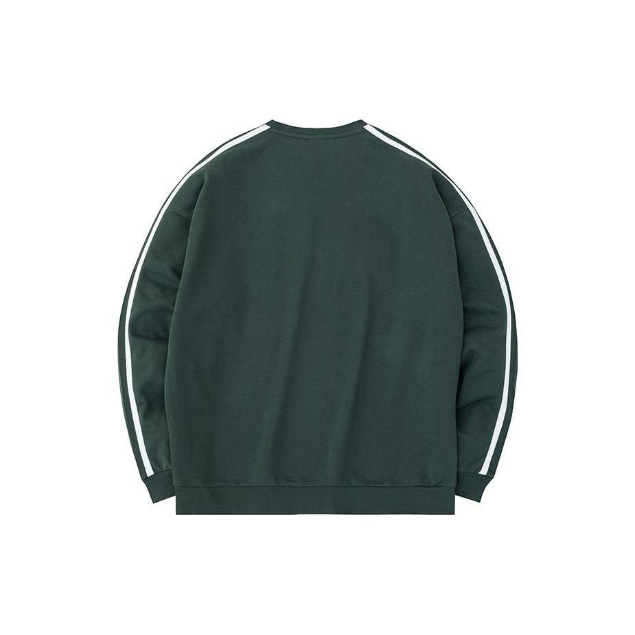 Anta Letter Round Neck Pullover Sweatshirt Unisex Sweatshirt Green 952338704-2