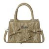 Bow Fashion Gentle Texture Handbag 2025 Spring New Versatile Shoulder Messenger Bag Small Square Bag