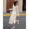 Elegant Jacquard A-Line Long Dress