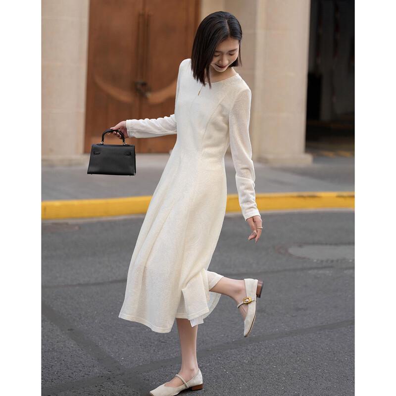 Elegant Jacquard A-Line Long Dress XL