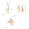 Collana Orecchini Anello Lucidi alla Moda per Donne Oro Rosa Intreccio Semplice Rombi Etnici Set di Gioielli da Sposa