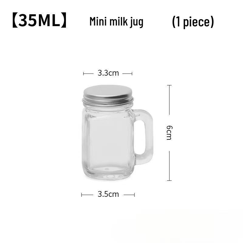 

Mini Glass Sealed 35ml Bottle with Handle and Lid for Coffee Concentrate, Jam, or Samples