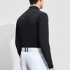 FILA 2023 Autumn New Fashion Casual Knitted Long Sleeve Polo Shirt Men tops Deep-Black A11M335203FBK