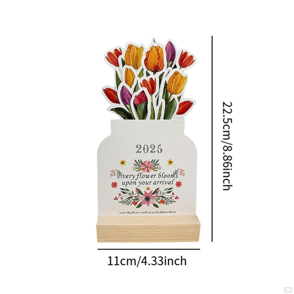 Tischkalender Blume Kreativ Floral Immerwährend für Schlafzimmer