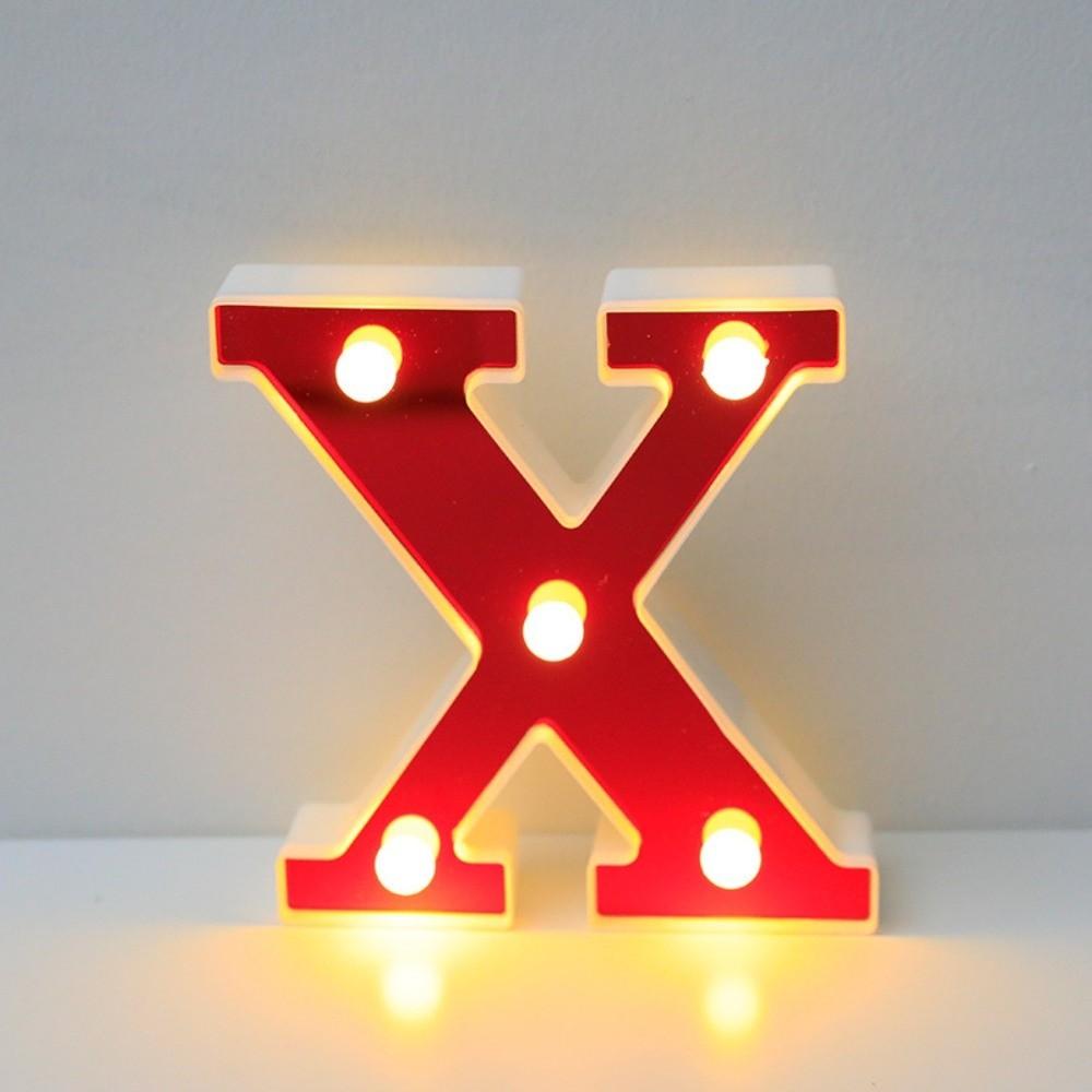 16cm Size Luminous Letters Red White Color LED Letter Night Light Outdoor Decoration
