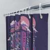 Japanese Anime Shower Curtain Retro Vaporwave Cityscape Backdrop Washroom Decor Artistic Wall Hanging Home Decor