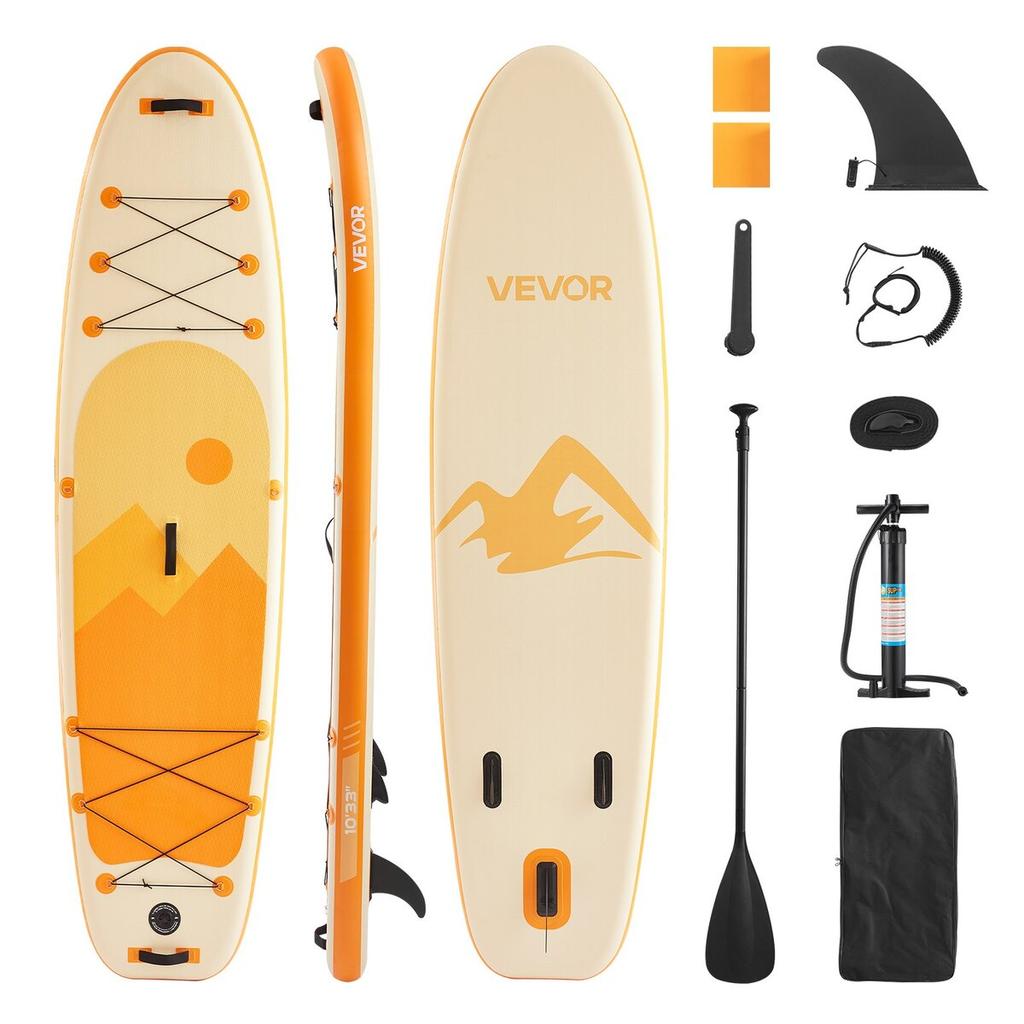 Inflatable Stand Up Paddle Board, 3.05m X 84cm X 15cm Wide Ultra-Light SUP Paddleboard, All Accessories Included, Pump, Paddle, Fin, Backpack, Ankle